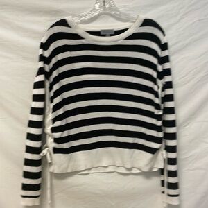 Joseph A. black and white striped sweater M